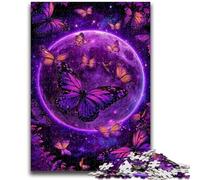 Puzzles for Teenagers Teens 1000pc Puzzle Purple Butterfly Planet Help The Brain Exercise Addictive Toys to Cultivate Patience Suitable for Couples 26x38cm