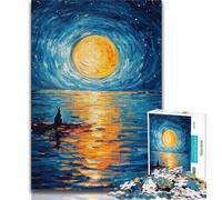 Puzzles for Teenagers Teens 1000pc Puzzle Rabbit Under The Moon,Challenging Game Toys for Is Ideal As A Gift for The Whole Family (38x26cm)