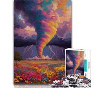 Puzzles for Teenagers Teens 1000pc Puzzle Rainbow Tornado, For Family Fun,for Is Ideal As A Gift for The Whole Family for And 14 Years Old 38x26cm