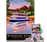 Puzzles for Teenagers Teens 1000pc Puzzle River Tour,Artistic Wall Decor & Birthday Gift Idea for Friends,Home Office (38x26cm)