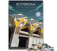 Puzzles for Teenagers Teens 1000pc Puzzle Rotterdam The Netherlands Educational Stress Relief Toy Parent-child Interaction for And Age 14 (size 38x52cm)