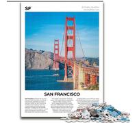 Puzzles for Teenagers Teens 1000pc Puzzle San Francisco, Analysis And Logic with Fully Interlocking Randomly Shaped Pieces for And Age 14 Years Up 26x38cm