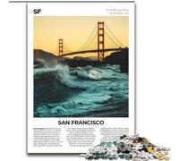 Puzzles for Teenagers Teens 1000pc Puzzle San Francisco Challenging Game And Family Play Secret Santa Gifts (50x75cm) 1000pcs