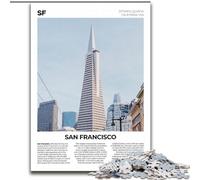 Puzzles for Teenagers Teens 1000pc Puzzle San Francisco for Age 14+ Challenging To Complete But Fun And Humorous Great Gifts And Toys (50x75cm) 1000pcs