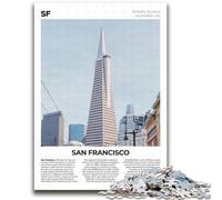 Puzzles for Teenagers Teens 1000pc Puzzle San Francisco Help The Brain Exercise Addictive Toys to Cultivate Patience Suitable for Couples (size 38x52cm)