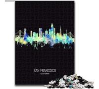 Puzzles for Teenagers Teens 1000pc Puzzle San Francisco Night Sky Challenging Game And Family Play Secret Santa Gifts (26x38cm) 1000pcs