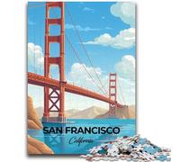 Puzzles for Teenagers Teens 1000pc Puzzle San Francisco Travel Help The Brain Exercise Addictive Toys to Cultivate Patience Suitable for Couples (size 50x75cm)