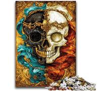 Puzzles for Teenagers Teens 1000pc Puzzle Skull Feathers for Educational Game Challenge Toy Deal As Gifts for The Whole Family 50x75cm