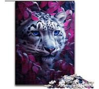 Puzzles for Teenagers Teens 1000pc Puzzle Snow Leopard, Challenging Difficult with Fully Interlocking Randomly Shaped Pieces 50x75cm