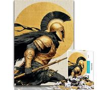 Puzzles for Teenagers Teens 1000pc Puzzle Spartan Warrior Painting,Learning Educational Toys Family Games Unique Birthday And Gifts (38x26cm)
