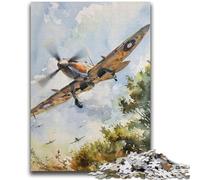 Puzzles for Teenagers Teens 1000pc Puzzle Spitfire Plane Help The Brain Exercise Addictive Toys to Cultivate Patience Suitable for Couples 50x75cm