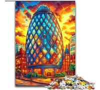Puzzles for Teenagers Teens 1000pc Puzzle Stained Glass Building, Help The Brain Exercise Addictive Toys to Cultivate Patience Enhance Memory (Size 26x38cm)