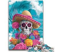 Puzzles for Teenagers Teens 1000pc Puzzle Sugar Skull Help The Brain Exercise Addictive Toys to Cultivate Patience Suitable for Couples 26x38cm
