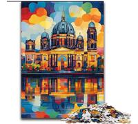 Puzzles for Teenagers Teens 1000pc Puzzle Taj Mahal Oil Painting, for Age 14+ Suitable for Couples Fun at Home Activities, Birthday Present,Travel Gifts 26x38cm
