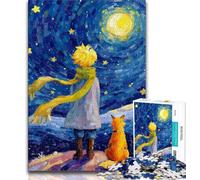 Puzzles for Teenagers Teens 1000pc Puzzle The Little Prince Fox,Learning Educational Toys Family Games Unique Birthday And Gifts (75x50cm)