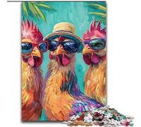 Puzzles for Teenagers Teens 1000pc Puzzle Three Chickens, Stress Reliever Difficult Challenge Secret Santa Gifts for Age 14 Years Up (Size 26x38cm)