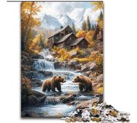 Puzzles for Teenagers Teens 1000pc Puzzle Three Grizzly Bears Family Fun for Is Ideal As A Gift for The Whole Family for And Age 14 Years Up (size 26x38cm)