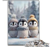Puzzles for Teenagers Teens 1000pc Puzzle Three Penguins Family Fun for Is Ideal As A Gift for The Whole Family for And Age 14 Years Up (size 26x38cm)
