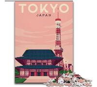 Puzzles for Teenagers Teens 1000pc Puzzle Tokyo Japan Cityscape Challenging Game And Family Play Secret Santa Gifts (26x38cm) 1000pcs