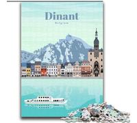 Puzzles for Teenagers Teens 1000pc Puzzle Travel to Dinant, Analysis And Logic with Fully Interlocking Randomly Shaped Pieces for And Age 14 Years Up 75x100cm