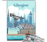 Puzzles for Teenagers Teens 1000pc Puzzle Travel to Glasgow Challenging Game And Family Play Secret Santa Gifts (50x75cm) 1000pcs