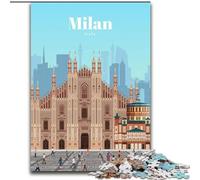 Puzzles for Teenagers Teens 1000pc Puzzle Travel to Milan for Age 14+ Challenging To Complete But Fun And Humorous Great Gifts And Toys (50x75cm) 1000pcs