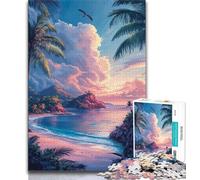 Puzzles for Teenagers Teens 1000pc Puzzle Tropical Island Landscape,Learning Educational Toys Family Games Unique Birthday And Gifts (38x26cm)