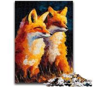 Puzzles for Teenagers Teens 1000pc Puzzle Two Foxes Staycation Kill Time with Fully Interlocking Randomly Shaped Pieces 26x38cm