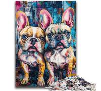 Puzzles for Teenagers Teens 1000pc Puzzle Two French Bulldogs Staycation Kill Time with Fully Interlocking Randomly Shaped Pieces 50x75cm