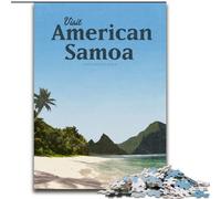 Puzzles for Teenagers Teens 1000pc Puzzle Visit American Samoa, Analysis And Logic with Fully Interlocking Randomly Shaped Pieces for And Age 14 Years Up 26x38cm
