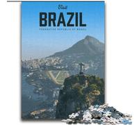 Puzzles for Teenagers Teens 1000pc Puzzle Visit Brazil, Analysis And Logic with Fully Interlocking Randomly Shaped Pieces for And Age 14 Years Up 75x100cm