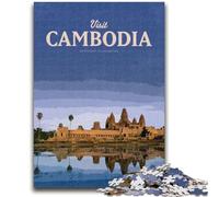 Puzzles for Teenagers Teens 1000pc Puzzle Visit Cambodia Vibrant And Unique Design Relaxing & Challenging Puzzle Experience (size 50x75cm)