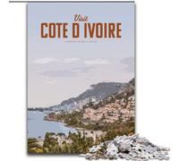 Puzzles for Teenagers Teens 1000pc Puzzle Visit Cote D Ivoire, Analysis And Logic with Fully Interlocking Randomly Shaped Pieces for And Age 14 Years Up 26x38cm