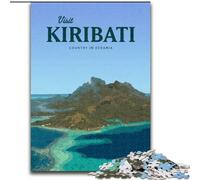 Puzzles for Teenagers Teens 1000pc Puzzle Visit Kiribati for Age 14+ Challenging To Complete But Fun And Humorous Great Gifts And Toys (50x75cm) 1000pcs
