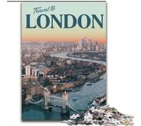 Puzzles for Teenagers Teens 1000pc Puzzle Visit London Challenging Game And Family Play Secret Santa Gifts (50x75cm) 1000pcs