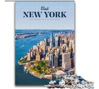 Puzzles for Teenagers Teens 1000pc Puzzle Visit New York for Age 14+ Challenging To Complete But Fun And Humorous Great Gifts And Toys (38x52cm) 1000pcs