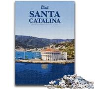 Puzzles for Teenagers Teens 1000pc Puzzle Visit Santa Catalina Vibrant And Unique Design Relaxing & Challenging Puzzle Experience (size 50x75cm)