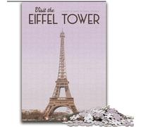 Puzzles for Teenagers Teens 1000pc Puzzle Visit The Eiffel Tower, Analysis And Logic with Fully Interlocking Randomly Shaped Pieces for And Age 14 Years Up 75x100cm