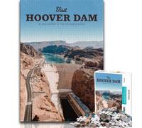Puzzles for Teenagers Teens 1000pc Puzzle Visit The Hoover Dam,Artistic Wall Decor & Birthday Gift Idea for Friends,Home Office (75x50cm)