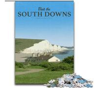 Puzzles for Teenagers Teens 1000pc Puzzle Visit The South Downs for Age 14+ Challenging To Complete But Fun And Humorous Great Gifts And Toys (50x75cm) 1000pcs