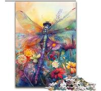 Puzzles for Teenagers Teens 1000pc Puzzle Watercolor Dragonfly,Challenging Game Toys for Is Ideal As A Gift for The Whole Family 38x26cm