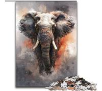 Puzzles for Teenagers Teens 1000pc Puzzle Watercolor Elephant Family Fun for Is Ideal As A Gift for The Whole Family for And Age 14 Years Up (size 50x75cm)