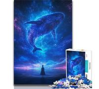 Puzzles for Teenagers Teens 1000pc Puzzle Whale Jumping Out,Stress Reliever Staycation Kill Time Parent-child Interaction 50x75cm