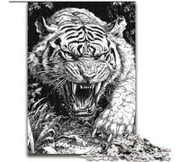 Puzzles for Teenagers Teens 1000pc Puzzle White Tiger, for And from 14 Years And over Educational Learning Toys Family Games Birthday Present 50x75cm