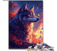 Puzzles for Teenagers Teens 1000pc Puzzle Wolf at Sunset, Learning Educational for Is Ideal As A Gift for The Whole Family (Size 26x38cm)