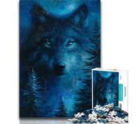 Puzzles for Teenagers Teens 1000pc Puzzle Wolf in The Forest,Stress Reliever Staycation Kill Time Parent-child Interaction 38x26cm