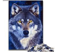 Puzzles for Teenagers Teens 1000pc Puzzle Wolf Under The Moon Family Fun for Is Ideal As A Gift for The Whole Family for And Age 14 Years Up (size 26x38cm)