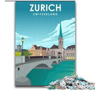 Puzzles for Teenagers Teens 1000pc Puzzle Zurich Switzerland Art, Analysis And Logic with Fully Interlocking Randomly Shaped Pieces for And Age 14 Years Up 75x100cm