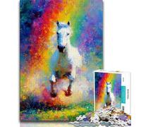 Puzzles for Teenagers Teens 2000pc Puzzle Rainbow Unicorn,Educational Family Game Wall Decoration Unique Birthday And Xmas Gifts 70x100cm