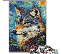 Puzzles for Teenagers Teens 2000pc Puzzle Wolf Under The Night Sky Staycation Kill Time with Fully Interlocking Randomly Shaped Pieces 70x100cm